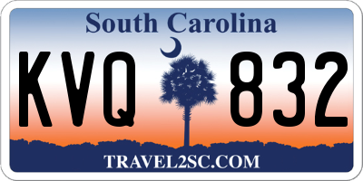SC license plate KVQ832