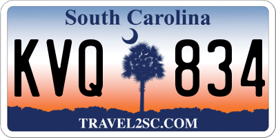 SC license plate KVQ834