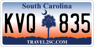 SC license plate KVQ835