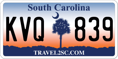 SC license plate KVQ839