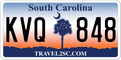 SC license plate KVQ848