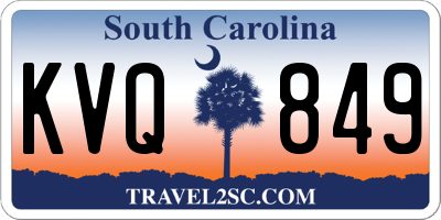 SC license plate KVQ849