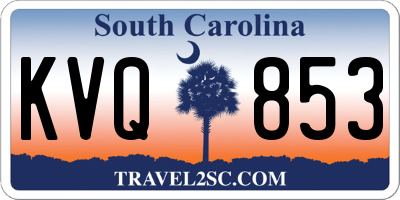 SC license plate KVQ853