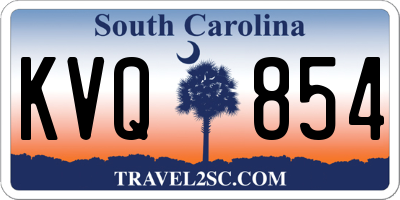 SC license plate KVQ854