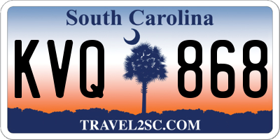 SC license plate KVQ868