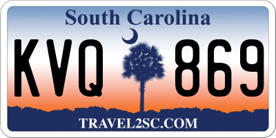 SC license plate KVQ869