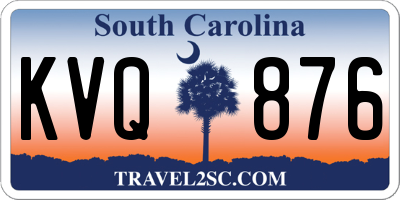 SC license plate KVQ876