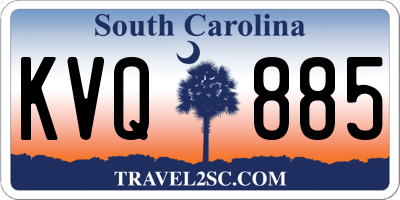 SC license plate KVQ885