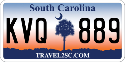 SC license plate KVQ889