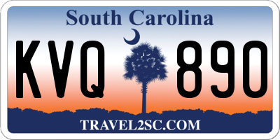 SC license plate KVQ890