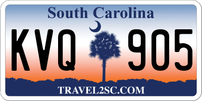SC license plate KVQ905
