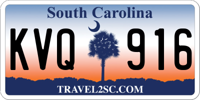 SC license plate KVQ916