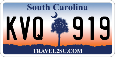 SC license plate KVQ919