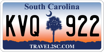 SC license plate KVQ922