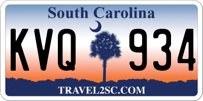 SC license plate KVQ934