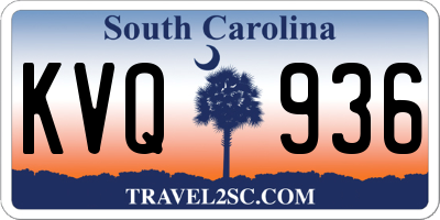 SC license plate KVQ936