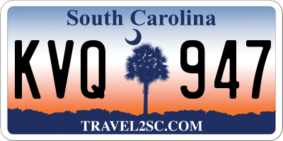SC license plate KVQ947