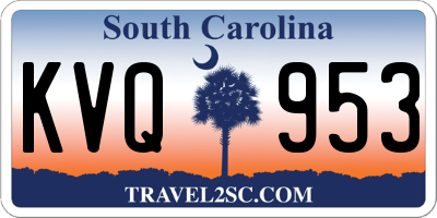 SC license plate KVQ953