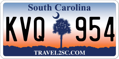 SC license plate KVQ954