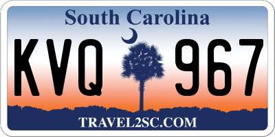 SC license plate KVQ967