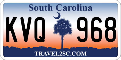 SC license plate KVQ968