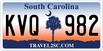 SC license plate KVQ982