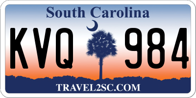 SC license plate KVQ984