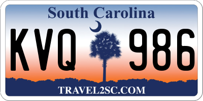 SC license plate KVQ986