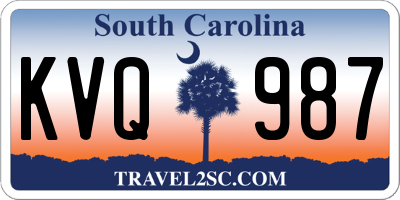 SC license plate KVQ987