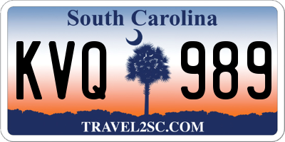 SC license plate KVQ989