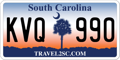 SC license plate KVQ990