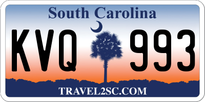 SC license plate KVQ993