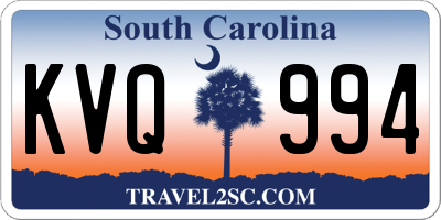 SC license plate KVQ994