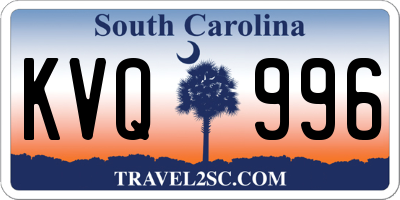 SC license plate KVQ996