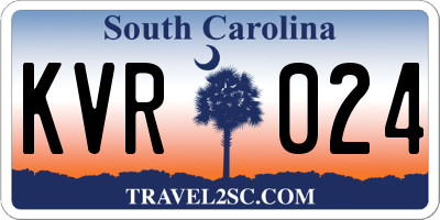 SC license plate KVR024