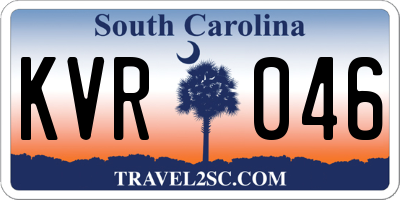SC license plate KVR046