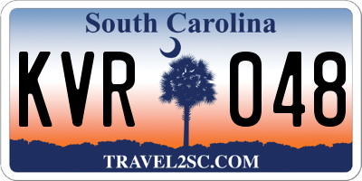 SC license plate KVR048