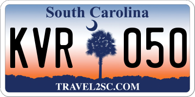 SC license plate KVR050