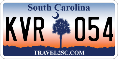 SC license plate KVR054
