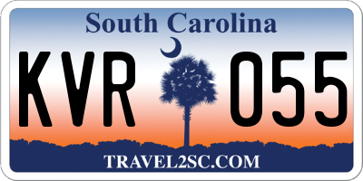 SC license plate KVR055