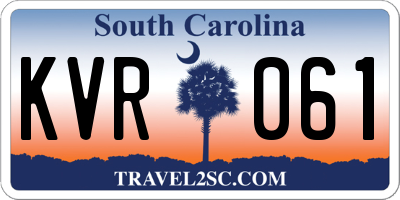 SC license plate KVR061