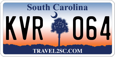SC license plate KVR064