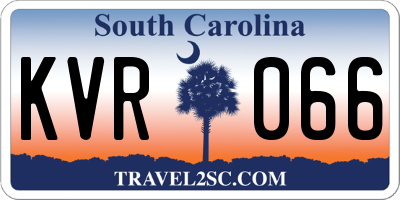 SC license plate KVR066