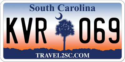 SC license plate KVR069