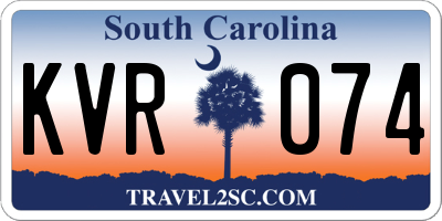 SC license plate KVR074