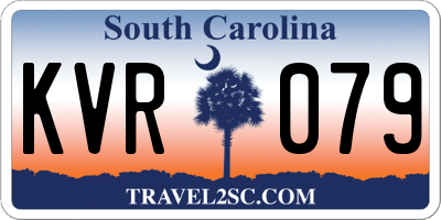 SC license plate KVR079
