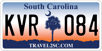 SC license plate KVR084