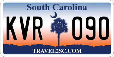 SC license plate KVR090