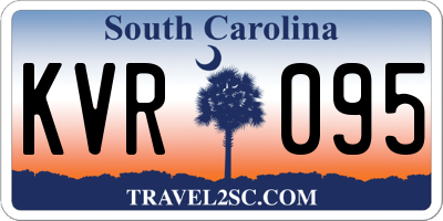 SC license plate KVR095