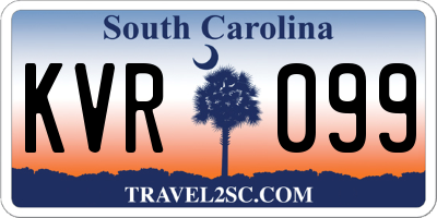 SC license plate KVR099